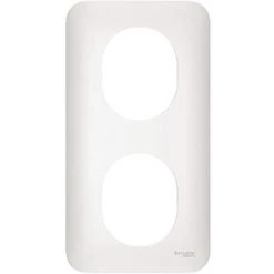 OVALIS - PLAQUE DE FINITION - 2 POSTES VERTICAL - ENTRAXE 57MM SCHNEIDER ELECTRIC