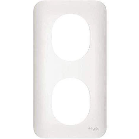OVALIS - PLAQUE DE FINITION - 2 POSTES VERTICAL - ENTRAXE 57MM SCHNEIDER ELECTRIC 1 OVALIS - PLAQUE DE FINITION - 2 POSTES VERTICAL - ENTRAXE 57MM SCHNEIDER ELECTRIC