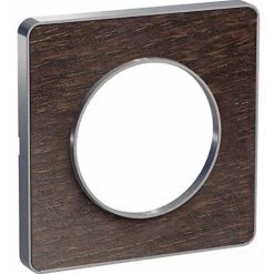 SCHNEIDER ODACE TOUCH PLAQUE WENGÉ AVEC LISERÉ ALU 1 POSTE SCHNEIDER ELECTRIC SCHS530802P