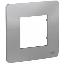 UNICA STUDIO - PLAQUE DE FINITION - ALU - 1 POSTE SCHNEIDER ELECTRIC NU200230