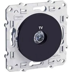 ODACE - PRISE TV SIMPLE ANTHRACITE - FIXATION PAR VIS SCHNEIDER ELECTRIC