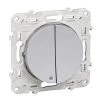 SCHNEIDER ELECTRIC - ODACE, VA-ET-VIENT + VA-ET-VIENT LUMINEUX ALU, 10 A, À VIS, LED ORANGE 1,5 MA - S530273