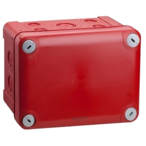 Boîte De Dérivation Rouge + Entrées Défonçables 150 X 105 X 80 Mm - Protection Incendie - Schneider Electric 1 Boîte De Dérivation Rouge + Entrées Défonçables 150 X 105 X 80 Mm - Protection Incendie - Schneider Electric
