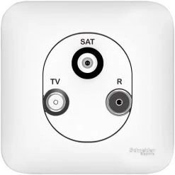 SCHNEIDER ELECTRIC Prise TV/FM/SAT Ovalis - 1 Entrée - Blanc