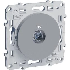 SCHNEIDER ELECTRIC Prise TV Odace - Aluminium