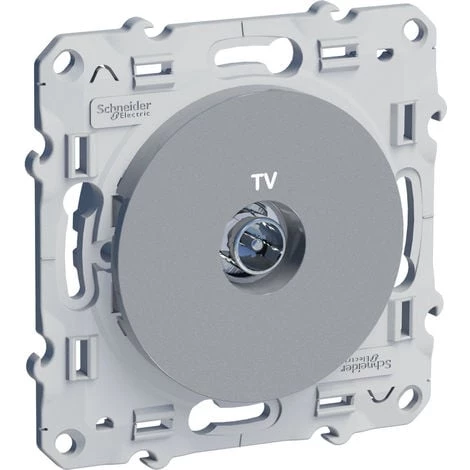 SCHNEIDER ELECTRIC Prise TV Odace - Aluminium 1 SCHNEIDER ELECTRIC Prise TV Odace - Aluminium