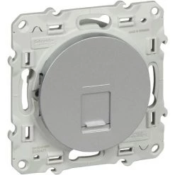 SCHNEIDER ELECTRIC Prise RJ45 Cat 5E Grade 1 Odace Aluminium - Schneider