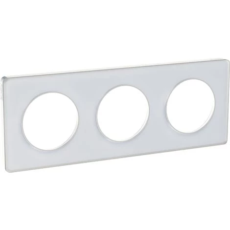 SCHNEIDER ELECTRIC Plaque De Finition Triple Odace Touch Clipsable - Translucide Blanc Liseré Blanc 1 SCHNEIDER ELECTRIC Plaque De Finition Triple Odace Touch Clipsable - Translucide Blanc Liseré Blanc