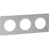 SCHNEIDER ELECTRIC Plaque De Finition Triple Odace Touch Clipsable - Aluminium Martelé Liseré Blanc