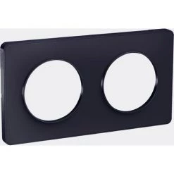 SCHNEIDER ELECTRIC Plaque De Finition Double Odace Touch Clipsable - Anthracite Liseré Anthracite
