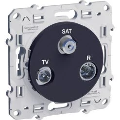 SCHNEIDER ELECTRIC Prise TV/FM/SAT Odace - 1 Entrée - Anthracite