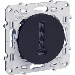 SCHNEIDER ELECTRIC Prise Téléphone 8 Contacts Odace Anthracite - Schneider