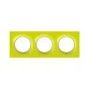 SCHNEIDER ELECTRIC Plaque Triple Odace Styl Entraxe 71 Mm - Pose Horiz. Ou Verti. - Vert Chartreuse