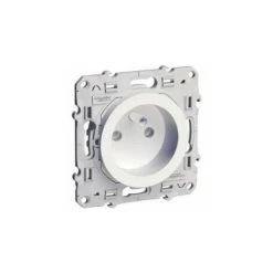 SCHNEIDER ELECTRIC Lot De 120 Prises De Courant Odace 16A 2P+T - Blanc - Blanc