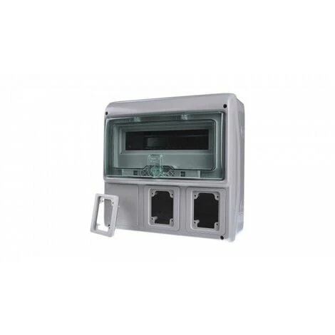 SCHNEIDER ELECTRIC Coffret étanche Kaedra Pour Prises - 12+1 Modules - 3 Ouvertures 1 SCHNEIDER ELECTRIC Coffret étanche Kaedra Pour Prises - 12+1 Modules - 3 Ouvertures