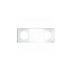 SCHNEIDER ELECTRIC Plaque Odace You - Transparent Et Support Blanc - 3 Postes Entraxe 71 Mm Horizontal Ou Vertical - Transparent
