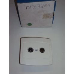 SCHNEIDER ELECTRIC Prise TV FM 2 Sorties Auto Vis + Griffes ALCYON