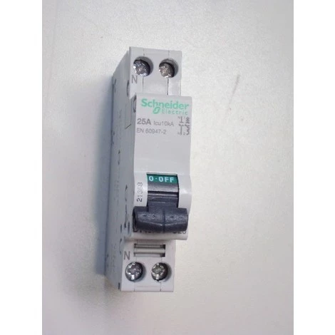 SCHNEIDER ELECTRIC Disjoncteur 25A 1P+N Courbe C 10KA DT40N (remplacé Par A9N21368) SCHNEIDER 21368 1 SCHNEIDER ELECTRIC Disjoncteur 25A 1P+N Courbe C 10KA DT40N (remplacé Par A9N21368) SCHNEIDER 21368