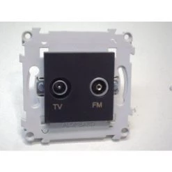 SCHNEIDER ELECTRIC Prise TV FM 1 Entrée 2 Sorties Anthracite ALVAIS SCHNEIDER ALB83325