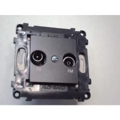 SCHNEIDER ELECTRIC Prise TV FM 1 Entrée 2 Sorties Anthracite ALVAIS SCHNEIDER ALB83327