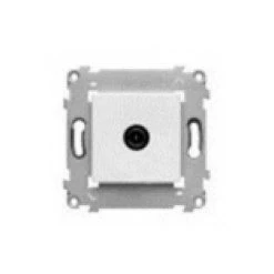 Prise TV Simple Blanche 1 Sortie Mâle Blindée Sans Plaque Fixation Vis ALVAIS SCHNEIDER ELECTRIC ALB81311 -SCHNEIDER ELECTRIC Soldes 9555068 3