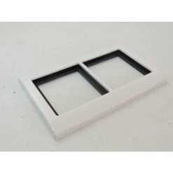 Plaque Double Blanche 2 Postes H Ou V Aquadesign SCHNEIDER ELECTRIC MTN400219