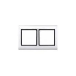 Plaque Double Blanche 2 Postes H Ou V Aquadesign SCHNEIDER ELECTRIC MTN400219 -SCHNEIDER ELECTRIC Soldes 9555293 3