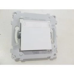 SCHNEIDER ELECTRIC Poussoir à Fermeture Porte Etiquette Sans Plaque Blanc 0,5mA Ressort ALVAIS SCHNEIDER ALB82062
