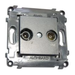 Prise TV/FM Anthracite Speciale Derivation 1 Sortie Arriere Sans Plaque Fixation Vis/griffes ALVAIS SCHNEIDER ELECTRIC ALB83324 -SCHNEIDER ELECTRIC Soldes 9555364 3