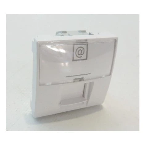 SCHNEIDER ELECTRIC Prise RJ45 Cat5E UTP Grade 1 Telephone Blanche Non Blindée 2 Modules UNICA 1 SCHNEIDER ELECTRIC Prise RJ45 Cat5E UTP Grade 1 Telephone Blanche Non Blindée 2 Modules UNICA
