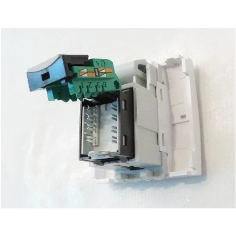 SCHNEIDER ELECTRIC Prise RJ45 Cat5E UTP Grade 1 Telephone Blanche Non Blindée 2 Modules UNICA 2 SCHNEIDER ELECTRIC Prise RJ45 Cat5E UTP Grade 1 Telephone Blanche Non Blindée 2 Modules UNICA – Image 2