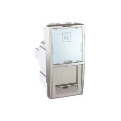 SCHNEIDER ELECTRIC Prise RJ45 Cat6 S/FTP Grade 3 Aluminium Pour Telecomminication VDI 1 Module UNICA -SCHNEIDER ELECTRIC Soldes 9555903 4