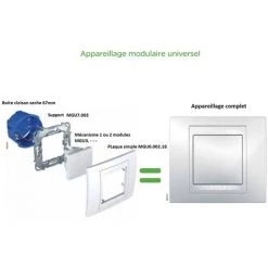 SCHNEIDER ELECTRIC Sortie De Cable 16A Blanche 3 Bornes Pour Fils 2.5mm² 2 Modules UNICA -SCHNEIDER ELECTRIC Soldes 9555907 4