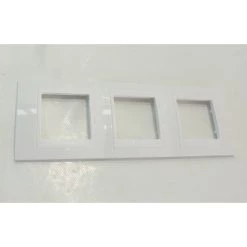 SCHNEIDER ELECTRIC Plaque Triple Blanche 3 Postes 3X2 Modules Horizontale Entraxe 71mm UNICA