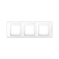 SCHNEIDER ELECTRIC Plaque Triple Blanche 3 Postes 3X2 Modules Horizontale Entraxe 71mm UNICA -SCHNEIDER ELECTRIC Soldes 9555912 4