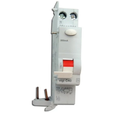 Bloc Differentiel 25A 1P+N 300mA Type AC Vigi C40 (équivalent Au VIGI TG40 21481 MULTI9) SCHNEIDER ELECTRIC 19471 1 Bloc Differentiel 25A 1P+N 300mA Type AC Vigi C40 (équivalent Au VIGI TG40 21481 MULTI9) SCHNEIDER ELECTRIC 19471
