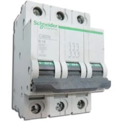 Disjoncteur 16A 3P Courbe B 6kA C60N (équivalent Au C60N 23955 MULTI9) SCHNEIDER ELECTRIC 24090