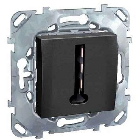 Prise Téléphone Graphite Conjoncteur En T 8P Avec Support Métal Sans Plaque Unica SCHNEIDER ELECTRIC MGU5.496.12ZD 1 Prise Téléphone Graphite Conjoncteur En T 8P Avec Support Métal Sans Plaque Unica SCHNEIDER ELECTRIC MGU5.496.12ZD