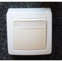Poussoir Lumineux Porte-étiquette 6A O/F Blanc Faible Conso Pose Saillie Complet ALREA SCHNEIDER ELECTRIC ALB62062