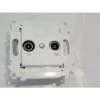 SCHNEIDER ELECTRIC Prise TV - FM Blanche 1 Entrée 2 Sorties Sans Plaque Fixation Vis / Griffes ALVAIS SCHNEIDER ALB82325