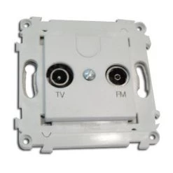 SCHNEIDER ELECTRIC Prise TV - FM Blanche 1 Entrée 2 Sorties Sans Plaque Fixation Vis / Griffes ALVAIS SCHNEIDER ALB82325 -SCHNEIDER ELECTRIC Soldes 9772946 3